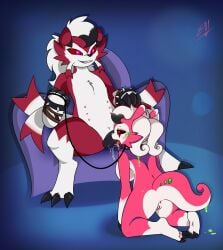 3_toes animal_genitalia animal_vulva anthro anus areola ass barefoot big_breasts black_nose black_sclera blush bodily_fluids breasts canid canine canine_genitalia canine_vulva canis claws collar cunnilingus digital_media_(artwork) duo e-01 feet female female/female fur generation_5_pokemon generation_6_pokemon generation_7_pokemon genital_fluids genitals goodra hair hi_res hybrid lycanroc maggy_(lycan) mammal midnight_lycanroc mienshao multicolored_body nintendo nipples nude open_mouth oral pink_body pokemon pokemon_(species) red_body red_eyes sex simple_background smile tail thick_thighs toes tongue tongue_out vaginal_penetration vulva white_body white_fur