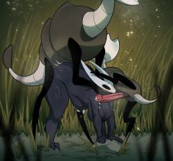 1girls 2_horns 2boys all_fours alternate_body_type alternate_breast_size arthropod artist_name big_ass big_breasts big_butt black_body black_skin breasts bubble_ass bubble_butt bug bug_girl doggy_style female female_only hollow_knight hollow_knight:_silksong hornet_(hollow_knight) interspecies large_ass large_breasts large_butt nsfw_bbo quadruped silksong team_cherry