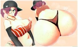 1girls 3d alternate_costume areola areola_bulge areola_slip areolae areolae_slip ass ass_cleavage ass_crack ass_focus belly belly_overhang big_areola big_ass big_belly big_breasts big_butt big_nipples big_thighs black_gloves bubble_ass bubble_butt butt_crack butt_focus buttocks cap chubby chubby_ass chubby_belly chubby_female curvaceous curvaceous_ass curvaceous_body curvaceous_female curvaceous_figure curvaceous_hips curvaceous_thighs curves curvy curvy_ass curvy_body curvy_female curvy_figure curvy_hips curvy_thighs dancer_(pokemon) dancer_(pokemon_ss) fat fat_ass fat_butt fat_female female female_focus female_only freckles freckles_on_arms freckles_on_ass freckles_on_breasts freckles_on_chest freckles_on_face freckles_on_shoulders game_freak glasses green_eyes hat huge_ass huge_breasts huge_butt huge_thighs koikashura looking_at_viewer nipple_bulge nipples npc_trainer overweight overweight_female overweight_human panties pawg plump plump_ass plump_boobs plump_breasts plump_butt plump_lips plump_thighs pokemon pokemon_ss puffy_areola puffy_areolae puffy_nipples purple_hair self_upload short_hair smile smile_at_viewer smiling smiling_at_viewer squish squished_breasts stomach tagme thicc thicc_ass thicc_breasts thicc_thighs thick thick_ass thick_butt thick_hips thick_legs thick_lips thick_thighs twintails voluptuous voluptuous_body voluptuous_female