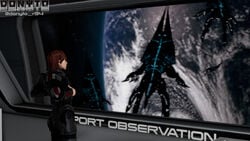 3d commander_shepard donyto exibitionism femshep mass_effect reaper_(mass_effect)