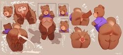 anthro anus bear bebebebebe cum cum_from_pussy cum_in_pussy cum_inside disembodied_penis excessive_cum female hi_res internal japanese_text male mammal multiple_poses penetration penis pose pussy sex slightly_chubby stealth_sex straight text translation_request ursid vaginal_penetration