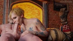 1boy 1girls 3d :>= abs animated ankle_boots arm_tattoo balls blonde_hair blowjob boots cd_projekt_red clothed_female_nude_male deep_blowjob deepthroat deepthroat_no_hands facial_scar feet_up fellatio forced geralt_of_rivia green_eyes half_naked hand_on_head hand_on_knee head_grab irrumatio leather_boots mascara niodreth no_gag_reflex oral oral_sex partially_clothed partially_clothed_female penis scar short_hair silver_hair sound sound_edit straight tattoo the_witcher the_witcher_(series) the_witcher_2 the_witcher_3:_wild_hunt thick_lips throat_noise topless ves video white_hair