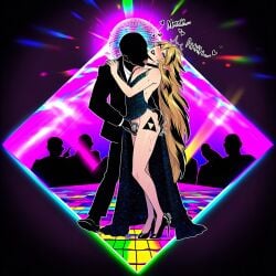 80's_theme ai_art ai_generated aroused ass ass_grab bare_legs black_hair black_lipstick black_makeup blue_eyes blush caged_cock chastity_cage choker colorful crossdressing dancefloor disco disco_ball earrings evening_dress evening_gown faceless_male femboy femboysub feminine_male feminization gay golden_hair head_tilt heels holding holding_ass hylian licking link link_(breath_of_the_wild) link_(tears_of_the_kingdom) lipstick makeup male male/femboy male/male male_only maledom moaning novelai nuzzling party revealing_clothes rubbing_penis shaved_crotch sissy smile suit sweat tattoo text the_legend_of_zelda trap triforce twink very_long_hair yaoi