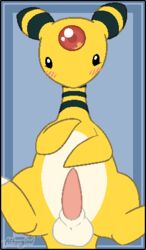 1boy afterglow_ampharos afterglow_the_ampharos aliasing ampharos animal_genitalia blush chubby cursor dildo erection feet feral furry low_res male male_only nintendo no_nipples nude original_character penis pokémon_(species) pokemon pokemon_(species) pokemon_gsc presenting presenting_penis sheath smile solo spread_legs spreading tapering_penis testicles text thick_thighs video_games watermark wide_hips