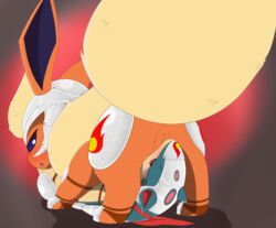 2019 2girls 69_position all_fours anus armor ass beautyfromabove big_ass big_ears big_eyes blue_fur blush canine clothed clothing cunnilingus duo eeveelution feet female female_only feral flareon fur furry hi_res interspecies long_ears looking_back mammal nintendo on_top open_mouth oral orange_fur original_character paws pokémon_(species) pokemon pokemon_(species) pokemon_gsc pokemon_rgby purple_eyes pussy pussy_juice quilava red_eyes simple_background thick_thighs tongue video_games wet wide_hips yellow_fur yuri