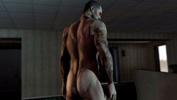 ass back_muscles bara barazoku butt evil-ash evil_ash francis garry's_mod left_4_dead left_4_dead_2 male male_only muscles muscular_male tattoo tattoos