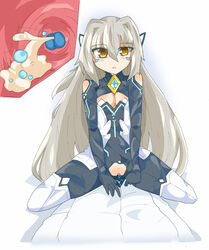 1boy 1girls blonde_hair breasts clothed_sex clothing code:_sariel_(elsword) cum cum_in_pussy cum_inside domaniax elsword female female_on_top interspecies long_hair male penetration penis pussy sex spread_legs torn_clothes uncensored vaginal_penetration white_hair white_skin x-ray yellow_eyes