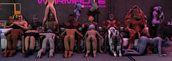 12girls 1robot 3d 6+boys 6+girls 7boys alcohol amiral_hackett artist_request asari breasts commander_shepard cum_in_mouth dr._karin_chakwas edi fellatio female garrus_vakarian interspecies james_vega javik jeff_moreau kissing krogan liara_t'soni male male/female maleshep mass_effect mass_effect_3 miranda_lawson on_knees prothean quarian samantha_traynor straight tali'zorah_nar_rayya turian urdnot_wrex