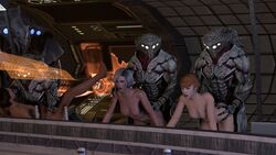 3d 3girls 4boys 4monsters bent_over captured collector_(mass_effect) dr._karin_chakwas gangrape interspecies kelly_chambers mass_effect monster multiple_boys multiple_girls multiple_rape party_wipe rape shittyhorsey