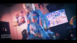 1boy 1girls 3d animated areolae blonde_hair bodysuit bouncing_breasts breasts cowgirl_position erection female grinding male metroid nintendo nipples no_sound penis samus_aran sex source_filmmaker straight torn_bodysuit torn_clothes wanksy video zero_suit zero_suit_samus