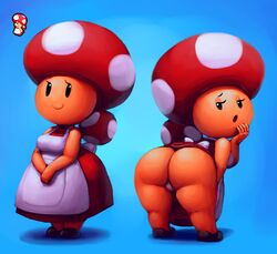 1girls 2019 5_fingers apron ass big_ass big_butt black_eyes breasts bubble_ass bubble_butt butt butt_crack clothed clothing cute dat_ass dress exposed_ass eyelashes facing_away footwear fungi_fauna fungi_humanoid fungus genderswap hand_on_face huge_ass huge_butt humanoid humanoid_hands mario_(series) mario_and_luigi:_bowser's_inside_story mario_and_luigi_(series) milf mother mushroom_humanoid nintendo open_mouth outta_sync panties parent ponytail rule_63 sexually_suggestive shoes shortstack smile sprite thick thick_thighs thighhighs thighs thong toad_(mario) toad_mother underwear wide_hips