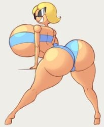 angstrom ass_focus bikini bimbo blonde_hair female huge_ass huge_breasts knick_knack solo sunglasses sunny_miami thick_thighs