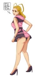 aikun2012 big_breasts cosplay disney high_heels kairi kingdom_hearts larxene lipstick mature_female nobody_(kingdom_hearts) panties square_enix white_background