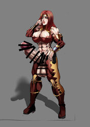 1futa abs artist_request athletic balls big_breasts breasts censored color dickgirl erection futa_only futanari green_eyes half_nude huge_balls huge_cock huge_penis huge_testicles intersex marvel marvel_comics midriff muscles muscular penis red_hair sketch standing thundra veiny_penis