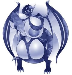 1futa alexaxes anthro balls big_balls big_breasts breasts clothing dickgirl dragon erection futanari hi_res horn huge_balls huge_breasts hyper hyper_balls hyper_breasts hyper_penis intersex knot looking_at_viewer makeup nipples penis solo solo_futa standing underwear wings