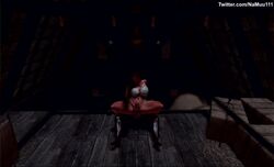 3d anal anal_sex animated balls big_penis black_skin bra futanari gif glasses intersex loop male_on_futa masturbation namuu no_sound penis riding stroking stroking_penis sweat tagme thick_thighs video