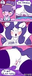 absurd_res ahe_gao anthro anthro_on_anthro anthro_penetrated anthro_penetrating anthro_penetrating_anthro anus big_breasts biped bodily_fluids breasts comic cum cum_in_pussy cum_inside dialogue duo equid female female_penetrated friendship_is_magic furry futa_with_female futanari genital_fluids gynomorph gynomorph/female gynomorph_penetrating hi_res horn intersex intersex/female intersex_penetrating looking_pleasured mammal my_little_pony penetration penis pussy rarity_(mlp) sex spunkubus straight_hair suri_polomare_(mlp) unicorn vaginal_penetration