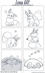 ... 1girls 2019 ? ambiguous_gender anus ass blush canine comic digital_media_(artwork) duo eevee english_text feet female feral freckles fur furry heart luna_the_eevee lying mammal masturbation monochrome nintendo nude on_top paws piercing pokémon_(species) pokemon pokemon_rgby pussy pussy_juice rymherdier simple_background size_difference sleeping smaller_female smile snorlax sound_effects text vaginal_masturbation vaginal_penetration video_games zzz