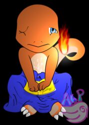 a6p charmander color cum cum_on_chest feral fire front_view male male_only nintendo pokémon_(species) pokemon pokemon_rgby solo tail tail_fire