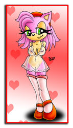 amy_rose beige_skin color female female_only fur furry hedgehog innocenttazlet pink_fur skin solo sonic_(series) straight_hair