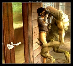 1boy 1girls 3d alien alien/human alyx_vance clothed_female_nude_male clothed_sex creampie cum cum_inside duo female fingerless_gloves half-life half-life_(series) half-life_2 happy_sex human human_female humanoid humanoid_male interspecies male male/female outdoors pinned_to_wall pussy_juice rage_viper straight vortigaunt