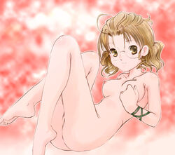 ass barefoot breasts brown_eyes brown_hair feet glasses nipples nori_sakurada nude rozen_maiden sakurada_nori