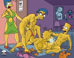 bart_simpson crying female fisting human incest lisa_simpson male marge_simpson milhouse_van_houten nipples rape straight tagme tear the_fear the_simpsons