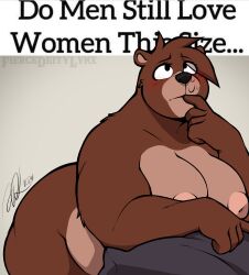 1girls anthro bear breasts chubby do_men_still_love_women_this_size female furry marlon_(fiercedeitylynx) nude tagme