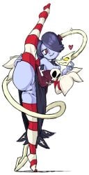 alternate_version_available bigdeadalive ddl leviathan_(skullgirls) pussy skullgirls squigly standing_on_one_leg standing_split thighhigh_socks thighhighs zombie_girl