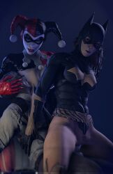 1boy 3d 3d_(artwork) barbara_gordon batgirl batman:_arkham_city batman:_arkham_knight batman_(series) daughter dubious_consent father father_and_daughter ffm_threesome handcuffed harley_quinn harley_quinn_(classic) incest james_gordon licking_breast oedy69 questionable_consent reverse_cowgirl_position reverse_rape sfm source_filmmaker sucking_breast sucking_nipples tied_up vaginal_penetration