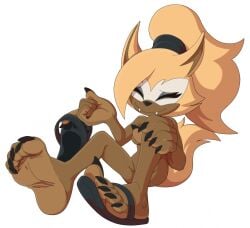 1girls anthro feet foot_ninja15 footwear furry idw_comics idw_publishing nude solo sonic_(series) sonic_the_hedgehog_(idw) whisper_the_wolf