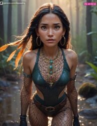 ai_generated bodysuit cute disney female hot indian indian_female pocahontas pocahontas_(character) princess sexy