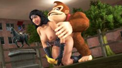 1boy 1girls 2boys 3d ahe_gao ahegao_face all_fours almightybeastoverlord anal banana black_hair busty crossover dc dc_comics defeated diana_prince disheveled_clothing doggy_style donkey_kong donkey_kong_(series) exposed_breasts female fruit gorilla hetero horse hourglass_figure injustice:_gods_among_us injustice_2 interspecies long_hair nipples on_knees primate princess rape royalty sex source_filmmaker statue superman superman_(series) undressed wide_hips wonder_woman wonder_woman_(series) zoophilia