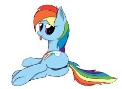 anus blue_body czaroslaw equid equine female friendship_is_magic genitals hasbro hi_res horse mammal my_little_pony mythological_creature mythological_equine mythology pegasus pony pussy rainbow_dash_(mlp) solo tongue tongue_out vagina wings