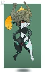 anus ass_focus ass_grab ass_spread censored_pussy grossyjpeg imp_midna midna multicolored_body nintendo orange_hair red_eyes spread_anus the_legend_of_zelda twilight_princess