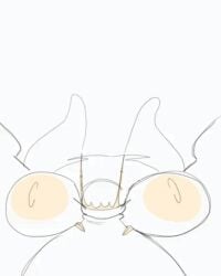 all_the_way_to_the_base animated areola areolae blowjob breasts breasts_bigger_than_head deepthroat fellatio female female_focus huge_breasts hyper_penis long_penis male nipples nsfwoaf nude oral penis pheromosa pokemon pokemon_(species) tagme very_long_penis
