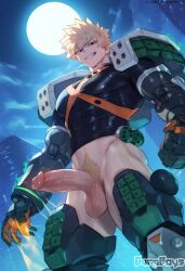 ai_generated bakugou_katsuki baraboys big_balls big_penis blonde_hair erection gay katsuki_bakugou male_only muscular_male my_hero_academia only_male penis