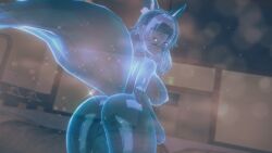 1girls alternate_body_type ass astraline bare_ass bare_shoulders bath blue_body blue_eyes blue_hair blue_slime completely_naked completely_naked_female completely_nude completely_nude_female female flowing_hair half-closed_eyes large_ass large_breasts long_hair looking_at_viewer looking_over_shoulder lumi_(merryweather) onsen outdoor_bathing outdoors reflective_body rock slime slime_girl slime_hair smile smiling_at_viewer sparkles thick_ass thick_thighs translucent_body translucent_hair virtual_youtuber vtuber wickafterdark wolf_ears wolf_girl