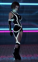 1girls 3d ass breasts bust busty curvaceous curvy curvy_figure deviantstar12 disney female female_focus hips hourglass_figure legs light-skinned_female light_skin mature mature_female slim_waist thick thick_hips thick_legs thick_thighs thighs tron tron_legacy voluptuous waist wide_hips