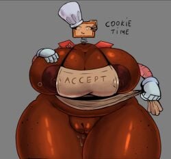 1girls breasts cbbg21 cookieware_(die_of_death) die_of_death_(roblox) female female_only huge_ass huge_breasts huge_thighs hyper hyper_ass hyper_breasts mature mature_female nipples roblox screen_face solo tagme
