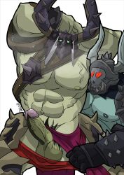 abs balls bara biceps big_balls big_penis blizzard_entertainment erection helmet maldraxxi_gladiator male male_nipples male_only male_pubic_hair margrave_krexus muscular_male nipples patchcaacaa pecs penis warcraft world_of_warcraft