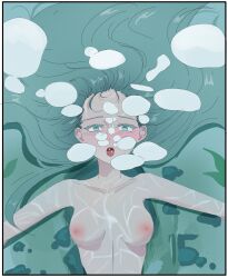 1girls air_bubbles marima666_(artist) underwater