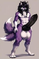 2_tails 4_toes 5_fingers abs absurdly_large_cock ai_assisted anthro arms_at_sides athletic athletic_anthro athletic_male ball_tuft balls_bigger_than_head big_balls big_knot big_penis black_claws black_eyebrows black_hair black_lips black_nose black_penis black_pupils canine canine_genitalia canine_penis cheek_tuft chest_tuft claws crotch_tuft curvaceous curvaceous_figure curvaceous_hips curvaceous_male curvy curvy_figure curvy_hips curvy_male digitigrade ear_fluff elbow_tuft eyelashes eyeliner finger_claws fit fit_male fluffy fluffy_balls fluffy_chest fluffy_fur fluffy_hair fluffy_tail folf fox fox_tail fox_tails front_view gigantic_penis girly gloves_(marking) grin huge_balls huge_cock huge_knot humanoid_hands hybrid hyper_penis knotted_penis looking_at_viewer male messy_hair no_nipples nude nude_anthro nude_male penis_longer_than_knee purple_fur sheath shiny_penis shoulder_length_hair shoulder_tuft shoulders simple_background slit_pupils smug socks_(marking) solo tagme tapering_penis thick_bottom_lip thick_lower_lip thick_penis thick_thighs toe_claws vein veins veiny veiny_penis vyrdaes vyrdaes_(artist) wet_penis white_belly white_fur white_sclera white_tail_tip wide_hips wolf yellow_eyes