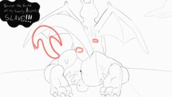 animated anon ass big_ass charizard domination duo facesitting feet fluffydonuts hi_res looking_back mammal nintendo partially_colored pokémon_(species) pokemon pokemon_(species) pokemon_rgby simple_background size_difference sketch sweat video_games wings