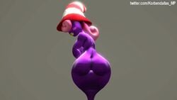 3d animated ass big_lips blush_stickers bouncing_ass curvy dat_ass ducktape ducktapeani gray_background grey_background hat korbendallas lipstick looking_back mario_(series) nintendo no_sound paper_mario pink_hair purple_skin shadow_siren simple_background source_filmmaker twerking video vivian_(paper_mario) watermark witch_hat yellow_lipstick