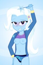 1girls animated areolae blush breasts equestria_girls female female_only gif hasbro my_little_pony navel nipples panties randomtriples solo solo_female trixie_(mlp) trixie_lulamoon trixie_lulamoon_(eg) underwear