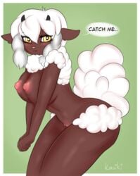 2019 anthro anthrofied big_(disambiguation) big_ass bovid breasts caprine curvaceous female kaviki mammal nintendo pinup pokémon_(species) pokemon pokemon_(species) pokemon_ss pokemorph pornography pose sex sheep solo video_games wide_hips wooloo