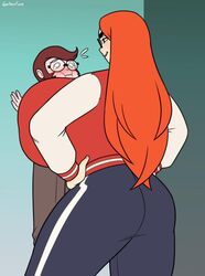 big_breasts breast_smother dominant_female femdom huge_breasts owlizard red_hair redheadchan size_difference