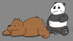 after_sex brown_bear cartoon_network cum duo furry giant_panda grizzly_(wbb) grizzly_bear male mammal panda_(wbb) peachy-pudding penis ursid ursine we_bare_bears yaoi