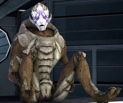 1girls 3d alien alien_girl female female_only green_eyes legs_up mass_effect mass_effect_andromeda nude pussy solo source_filmmaker turian vetra_nyx